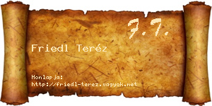Friedl Teréz névjegykártya